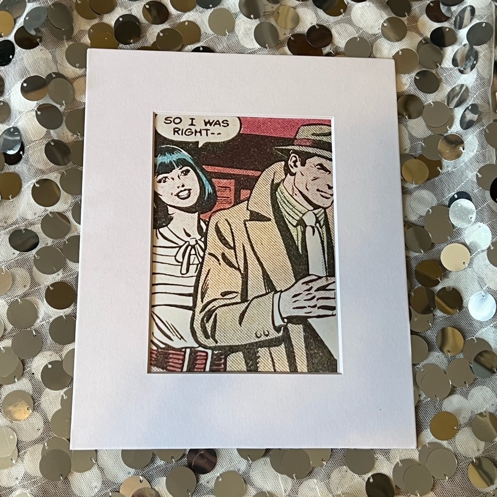 So I was right comic Art matted pop like a boss lady